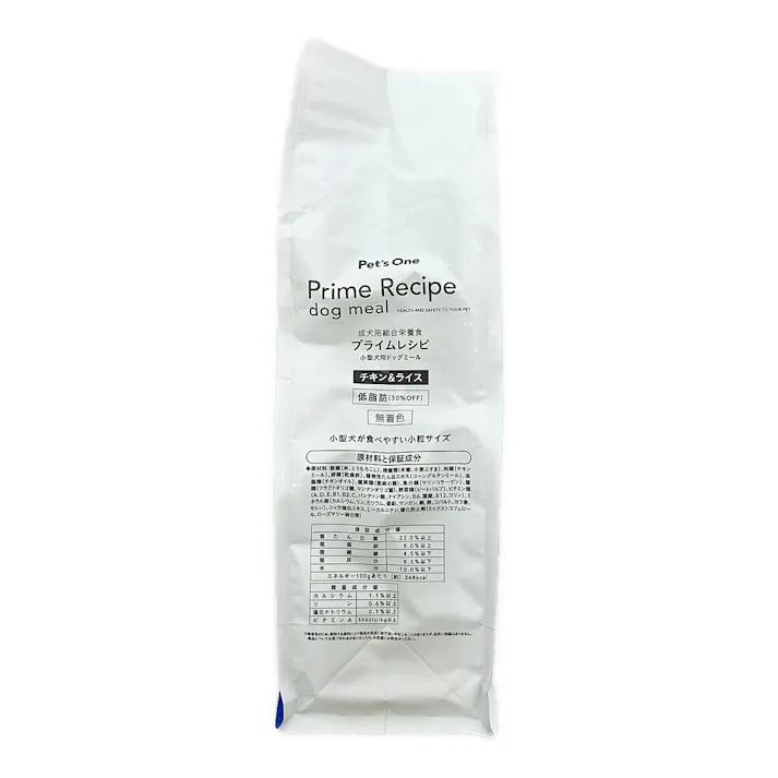 【まとめ売り】プライムレシピ 小型犬用 低脂肪 チキン&ライス 1kg×6個入