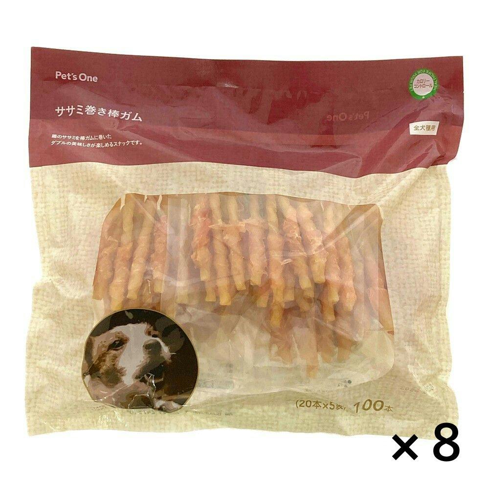 【まとめ売り】Pet’sOne ササミ巻き棒ガム 全犬種用 100本×8個入