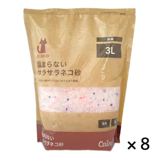 【まとめ売り】猫砂 Pet’sOne サラサラネコ砂 3L×8個入 強力脱臭 消臭 飛び散り防止 不燃