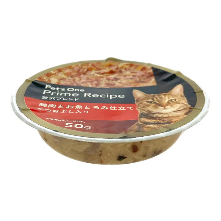 【まとめ売り】プライムレシピ 贅沢ブレンドカップ 鶏肉とお魚とろみ仕立てかつおぶし入り 50g×24個入