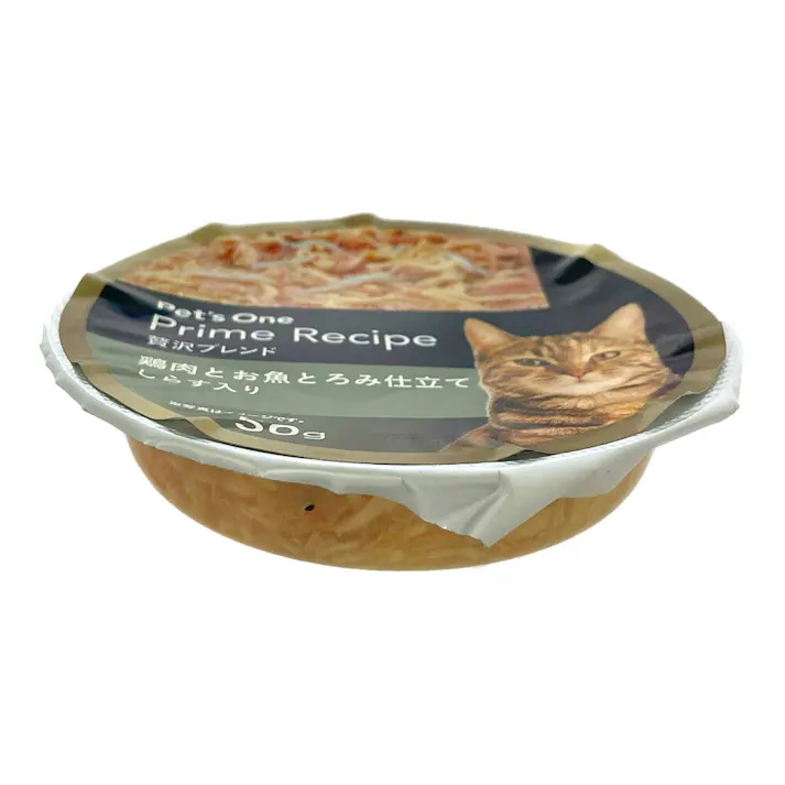 【まとめ売り】プライムレシピ 贅沢ブレンドカップ 鶏肉とお魚とろみ仕立てしらす入り 50g×24個入