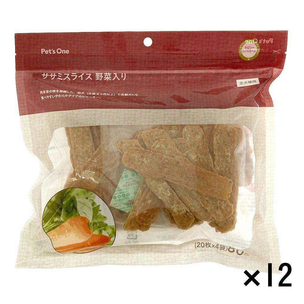 【まとめ売り】Pet’sOne ささみジャーキー 野菜入り 80枚×12個入