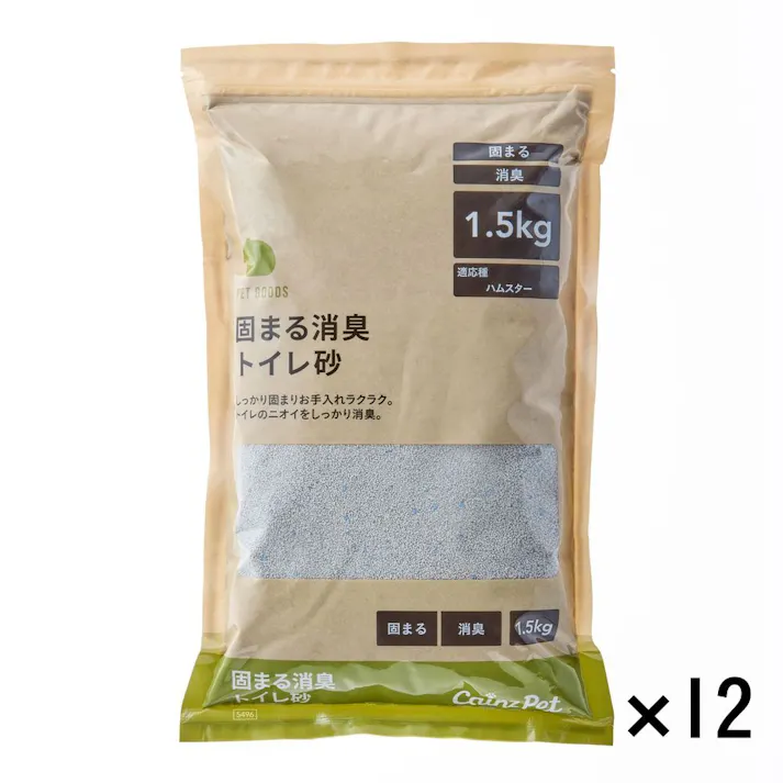 【CAINZ定期便】固まる消臭トイレ砂 1.5kg×12個入