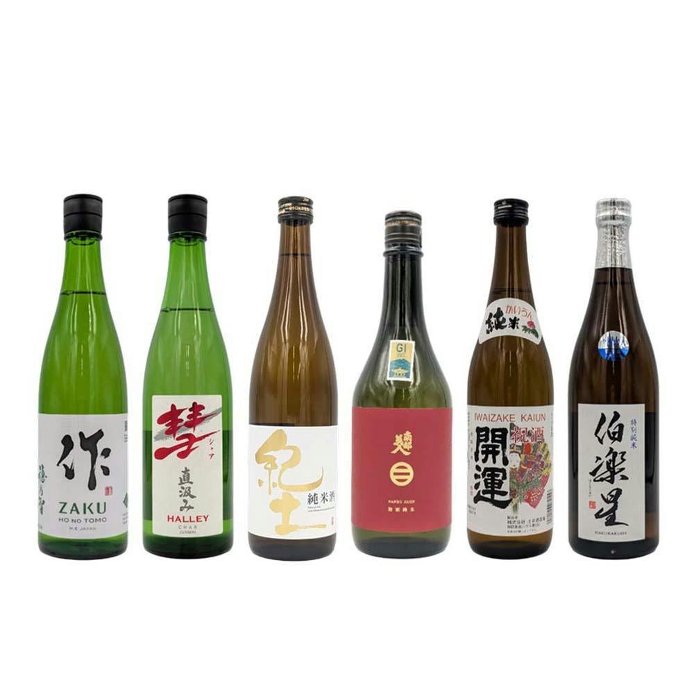 日本酒６本セット　 紀土、妙泉、ごきょう、楽器正宗、伯楽星、かもにしき 作・彗 - シャア - ・紀土・南部美人・開運・伯楽星 日本酒通の心を