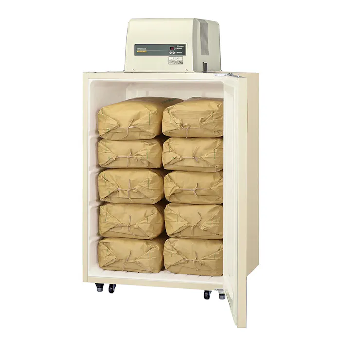 ホシザキ 野菜兼用玄米保冷庫 10袋 HRA-10GD1-D2 本体+棚板セット【別送品】