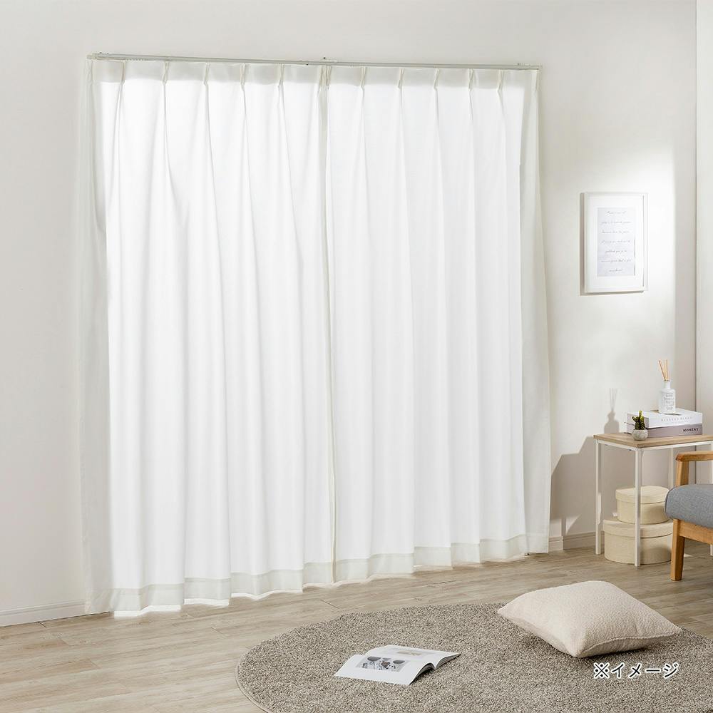 オーダーカーテン】遮像遮熱UV極断レースカーテン ヒート ホワイト