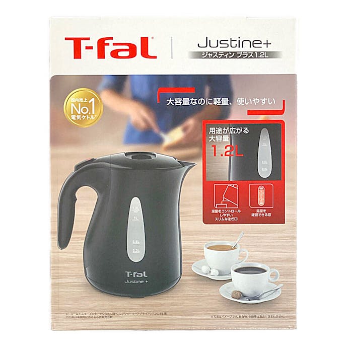 T-fal 電気ケトル ジャスティン+ ブラック KO4908JP