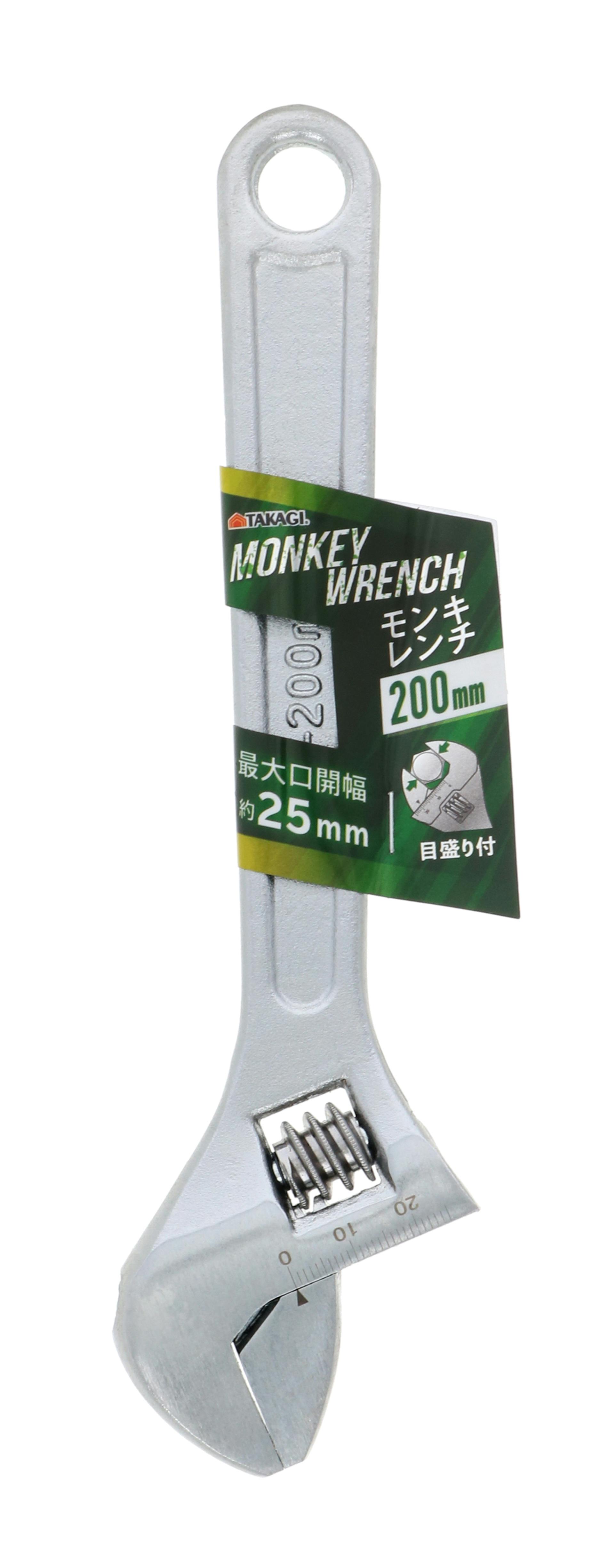 TAKAGI 高儀 モンキレンチ 200mm 4907052214675 レンチ TAKAGI 高儀 モンキレンチ 200mm 4907052214675 レンチ