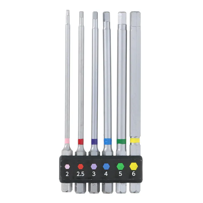 TAKAGI EARTH MAN 高儀 六角ビットセット 6本組 ロングタイプ 電動ドライバー インパクトドライバー用 4907052338098 【ネット注文限定・別送品】