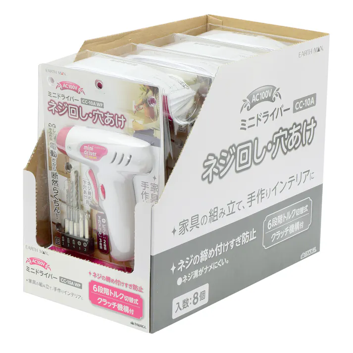 TAKAGI EARTH MAN 高儀 AC100Vミニドライバー ピンク CC-10AWP 4907052339989 【ネット注文限定・別送品】