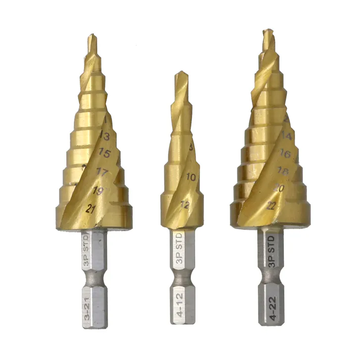 TAKAGI EARTH MAN 高儀 スパイラル ステップドリル 3本組 六角軸 チタンコーティング ハイス鋼 穴あけ 拡大 修正 電動工具 インパクトドライバー 電動ドリル 電動ドライバー 4907052358324 【ネット注文限定・別送品】