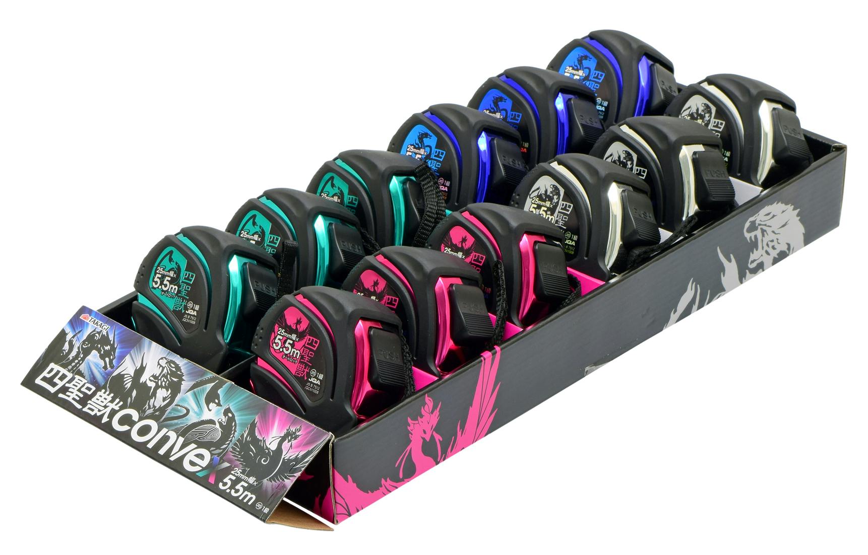 TAKAGI 高儀 四聖獣 コンベックス オートロック 25mm幅×5.5m