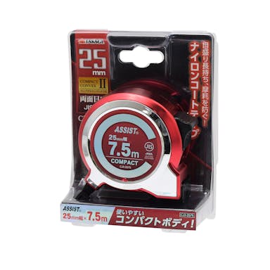 TAKAGI  高儀  ASSIST コンパクトコンベックスII 25mm×7.5m CJ2-2575 4907052423008【別送品】