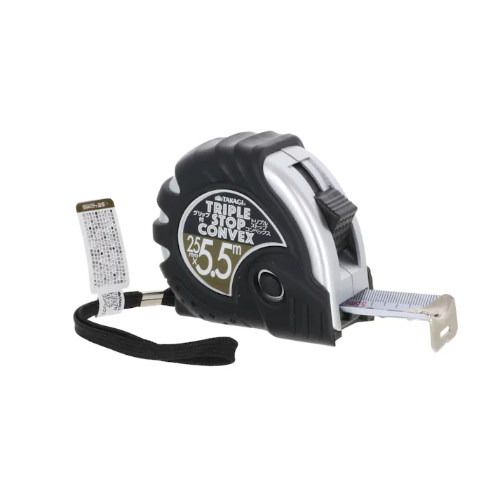 TAKAGI 高儀 グリップ付 トリプルストップコンベックス 25mm×5.5m 4907052423299 【ネット注文限定・別送品】