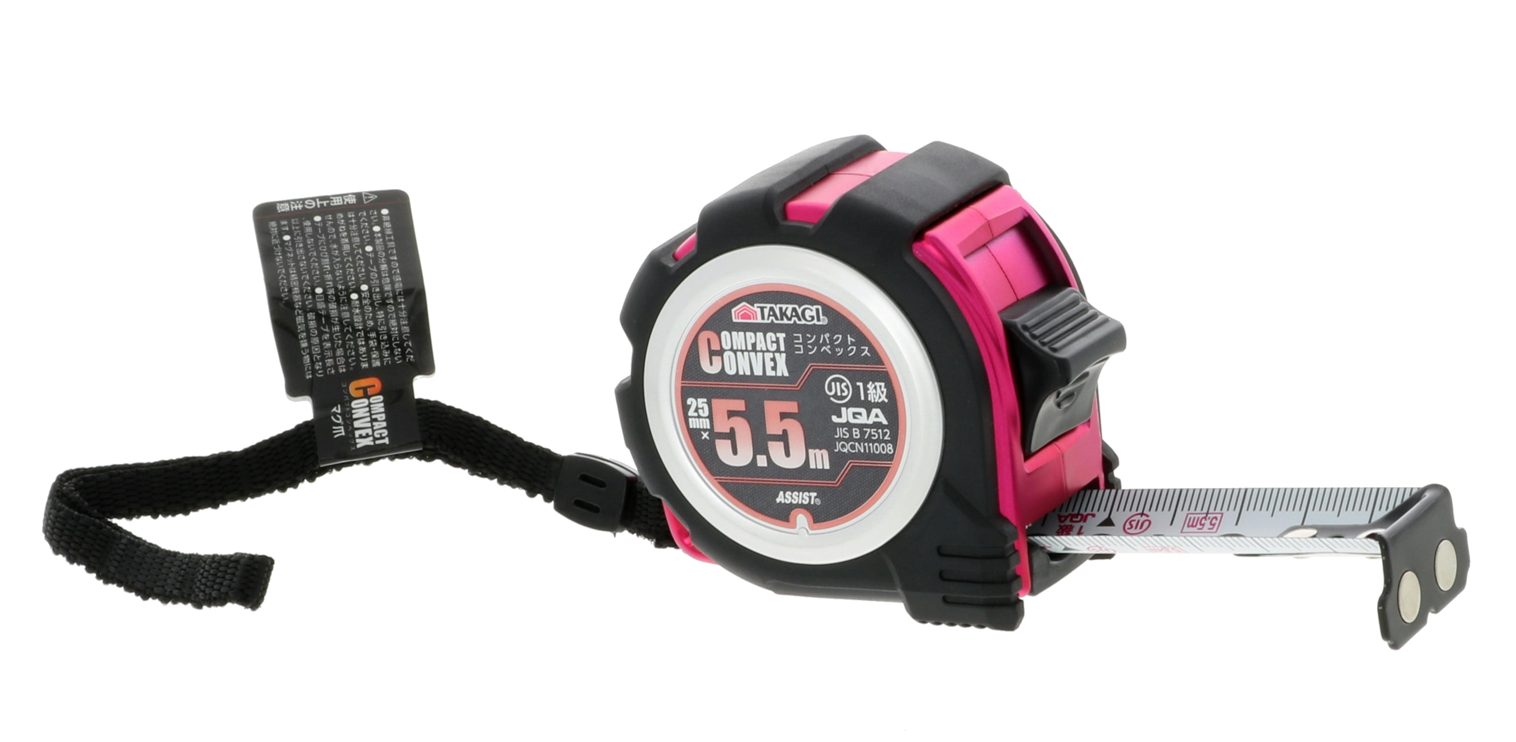 TAKAGI 高儀 コンパクトコンベックス 25mm×5.5m 4色アソート