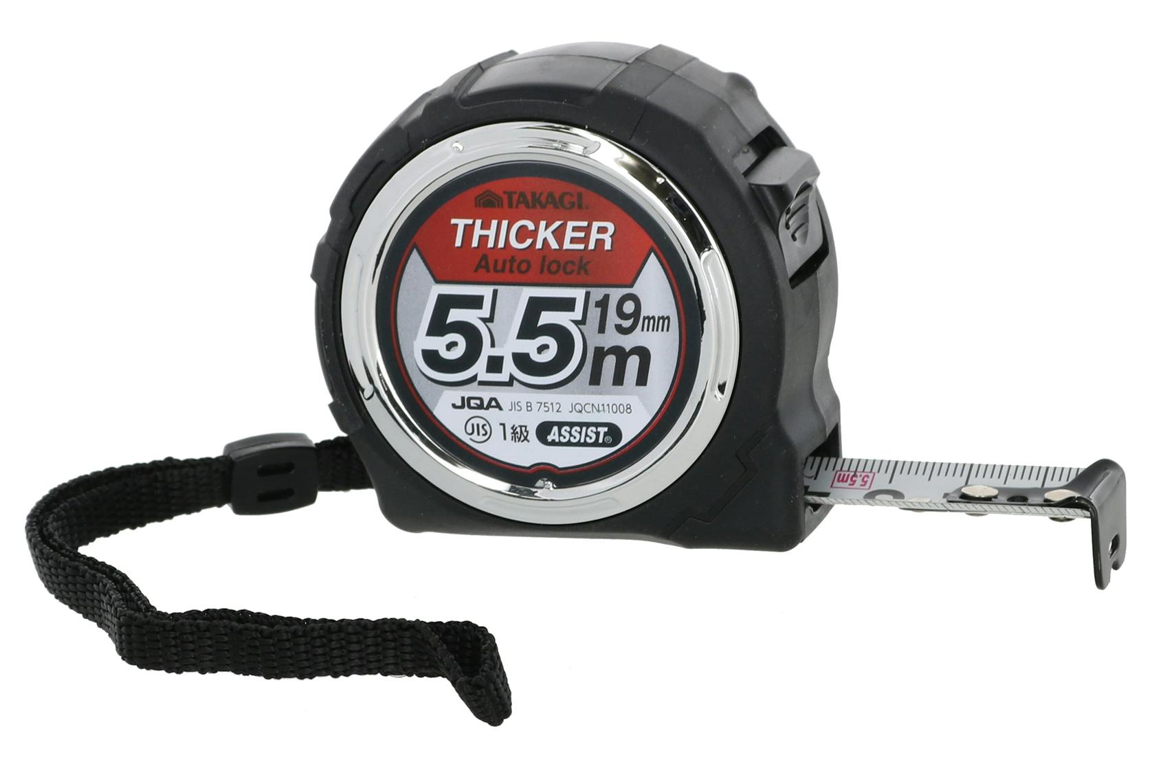 TAKAGI 高儀 極厚 コンパクト オートロック コンベックス 19mm×5.5m