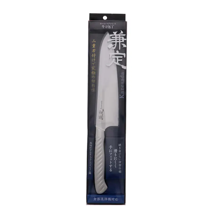 TAKAGI 兼定 高儀 牛刀 包丁 シルバー 180mm 洋包丁 継ぎ目のない清潔仕様 ステンレスハンドル ステンレス 4907052814264 【ネット注文限定・別送品】