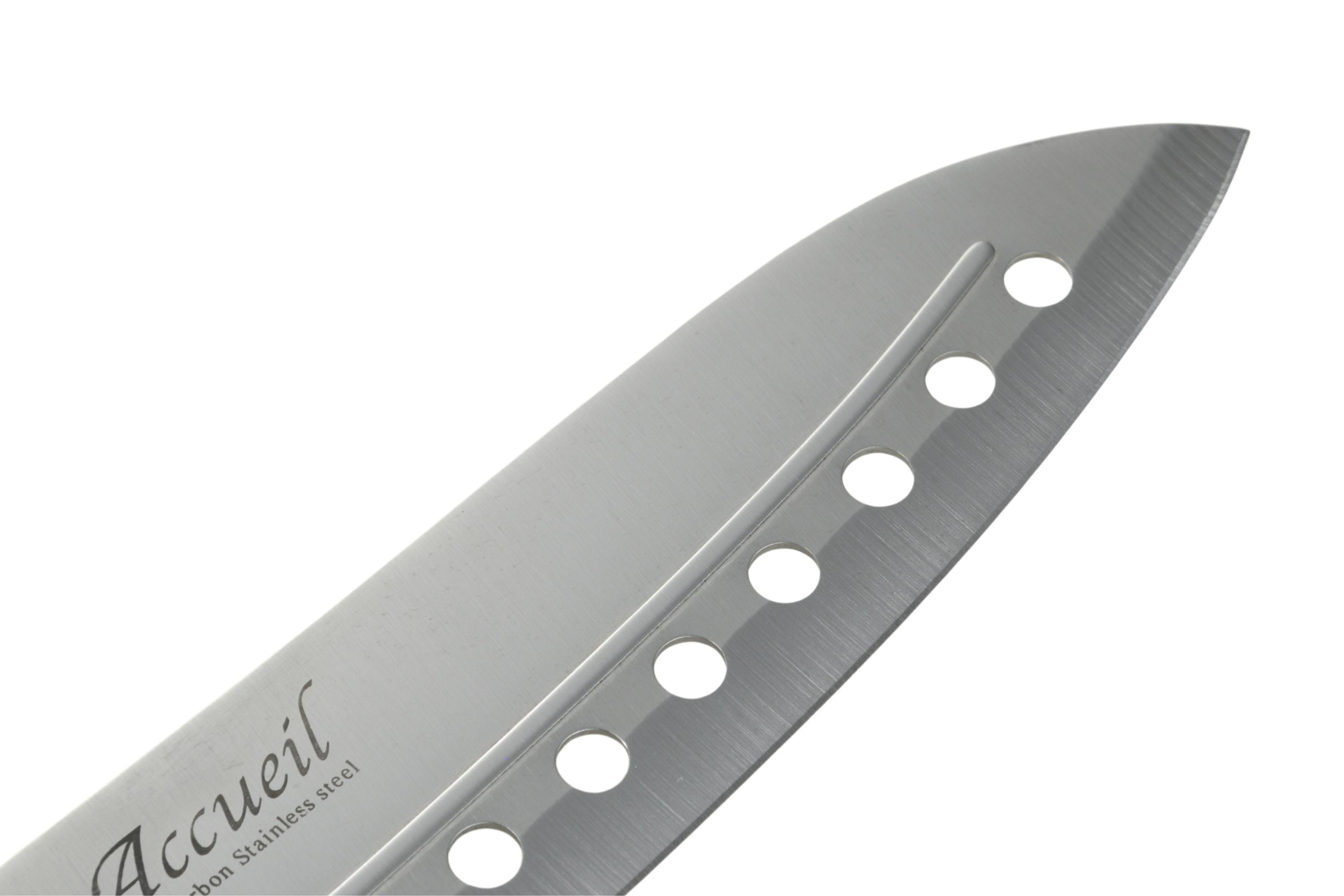 アクイール 穴明三徳包丁 リブ付 FTS-01 4009838 ナイフ ステンレス