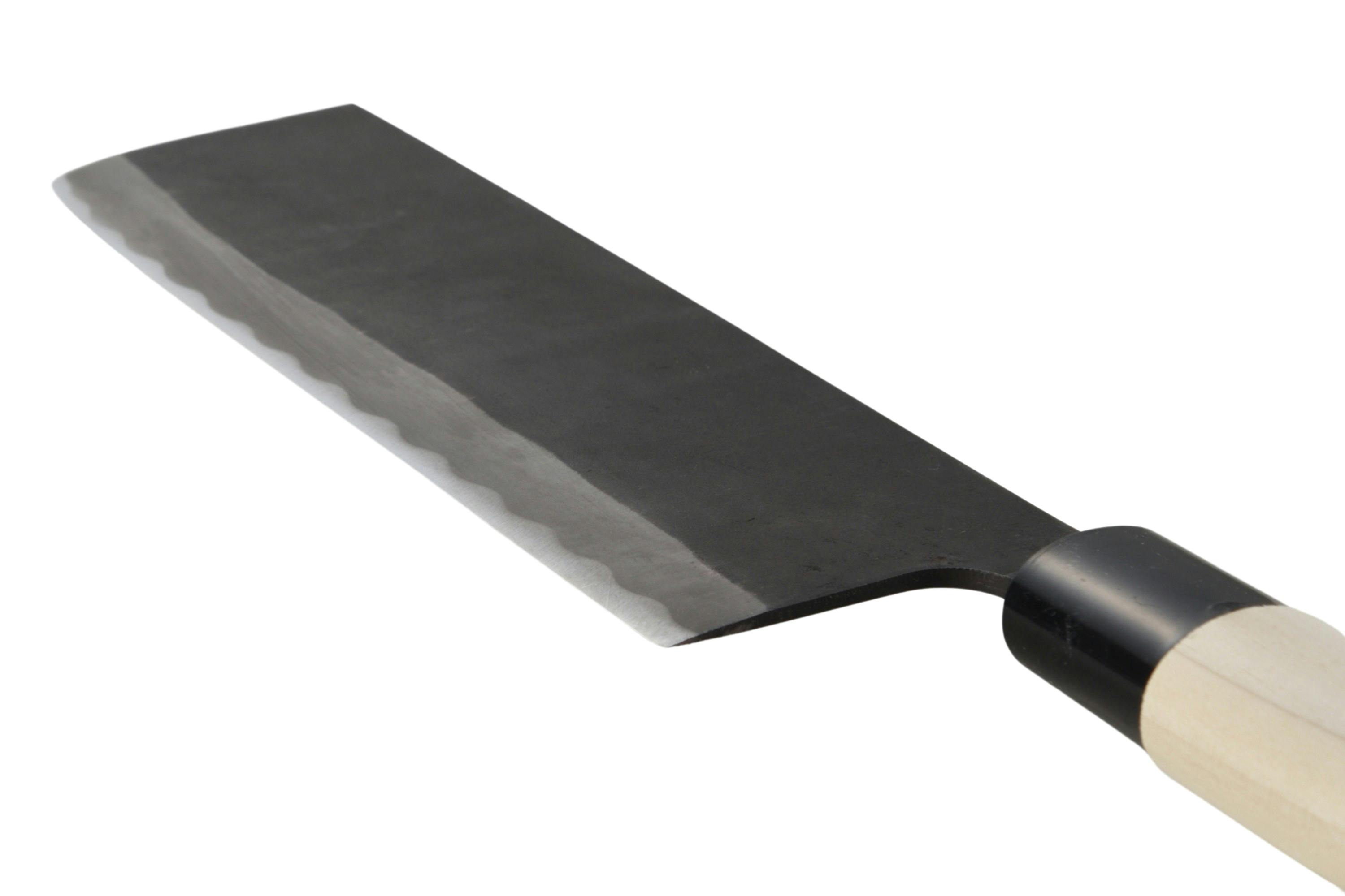 新品未使用　日本製 切付け　和包丁　高級　料理包丁 日本製 名匠兼定作 黒打菜切包丁 安全パック 野菜切り 和包丁