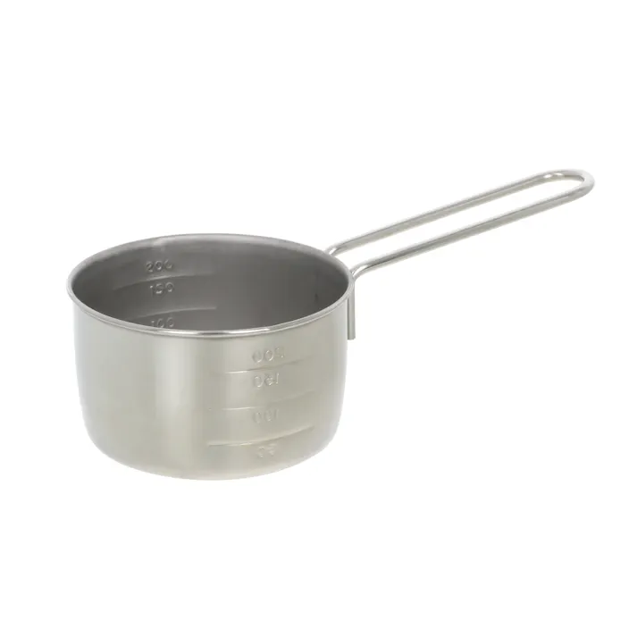 日本製 計量カップ 200cc ワイヤーハンドル付 日本製 ステンレス製 目盛付 4907052846128【別送品】