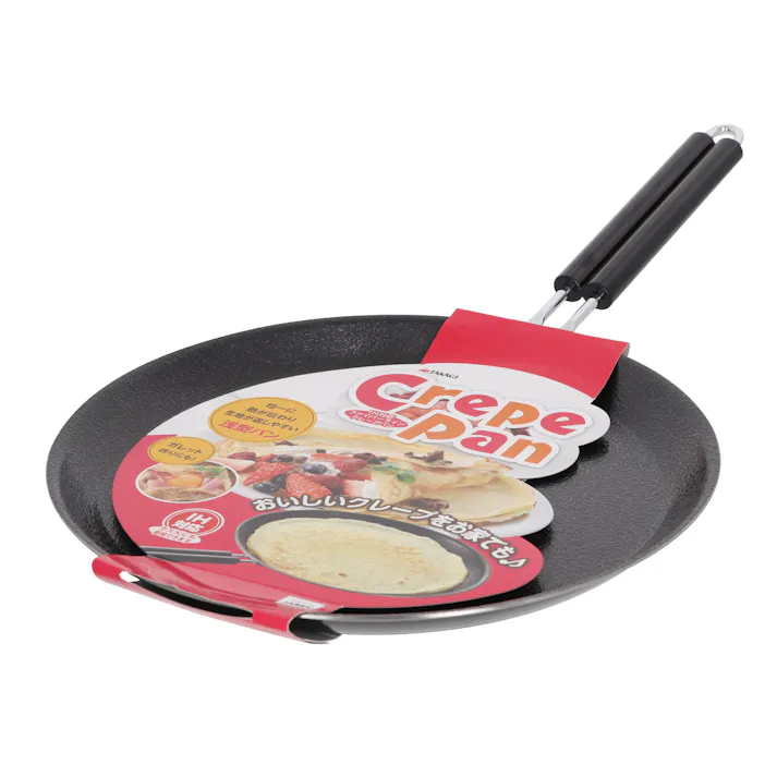 日本製 IHファイバーラインクレープパン 24cm IH対応 ガスコンロ クレープ作り 4907052852440【別送品】