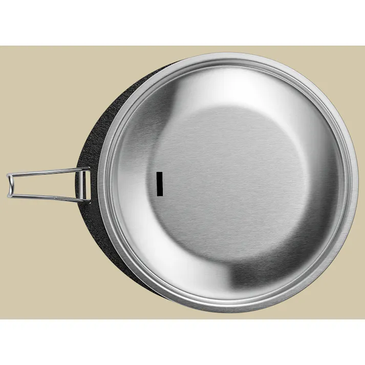 日本製 取っ手が外せるグリルパン ステンレス蓋・ハンドル付き 丸 20cm 3点セット IH対応 蓋付き 鉄製 グリル オーブン ガス火 キャンプ アウトドア 4907052853393【別送品】