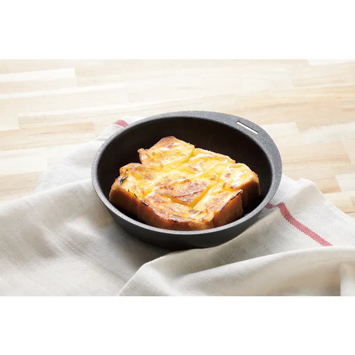 日本製 取っ手が外せる グリルパン 丸型 20cm IH対応 鉄製 ガス火 オーブン グリル キャンプ アウトドア 4907052853799【別送品】