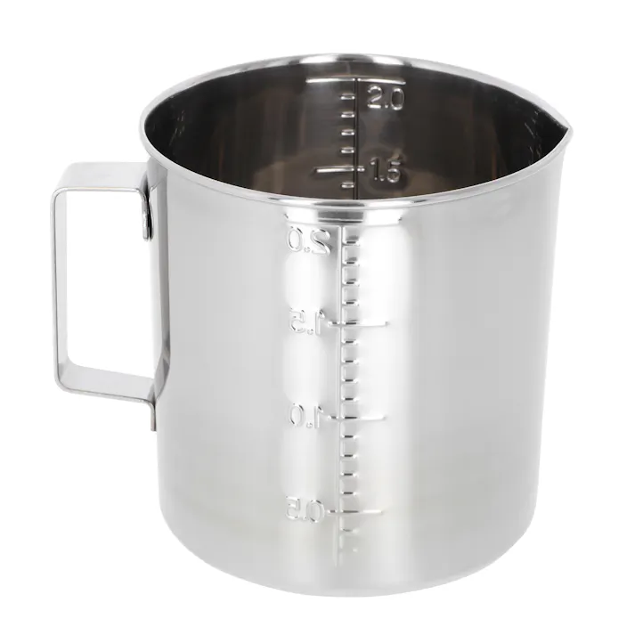 日本製 ステンレス メジャーカップ箱入り 2000cc 多機能 2000ml 計量カップ 計量水マス 目盛付 注ぎ口 4907052860025【別送品】