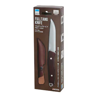 TAKAGI KANUCHI OUTDOOR 高儀 日本製 フルタングナイフ 牛革ケース付き ステンレス シースナイフ アウトドア フィッシング キャンプ 防災 サバイバル 包丁 調理 薪割り バトニング フェザリング 4907052875906 【ネット注文限定・別送品】