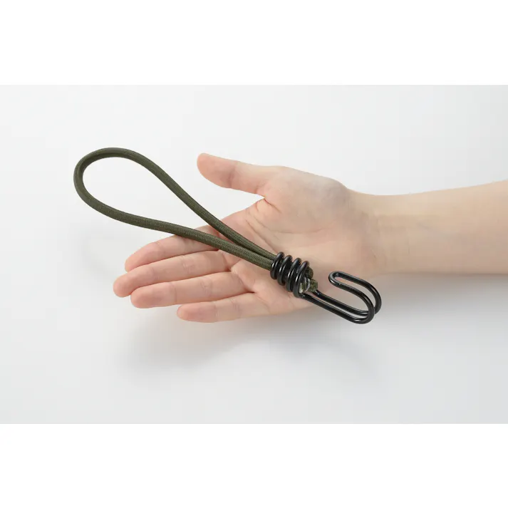 KANUCHI OUTDOOR KNC ループバンジー2個 6mmx150mm ODG グリーン フック付 ストレッチコード 4907052876415【別送品】