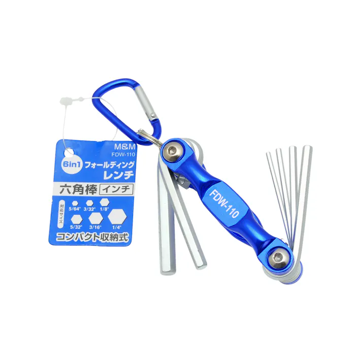 M&M 高儀 フォールディング レンチ 六角棒 インチ 6本組 FDW-110 24個セット 4907052323360-24【ネット注文限定・別送品】