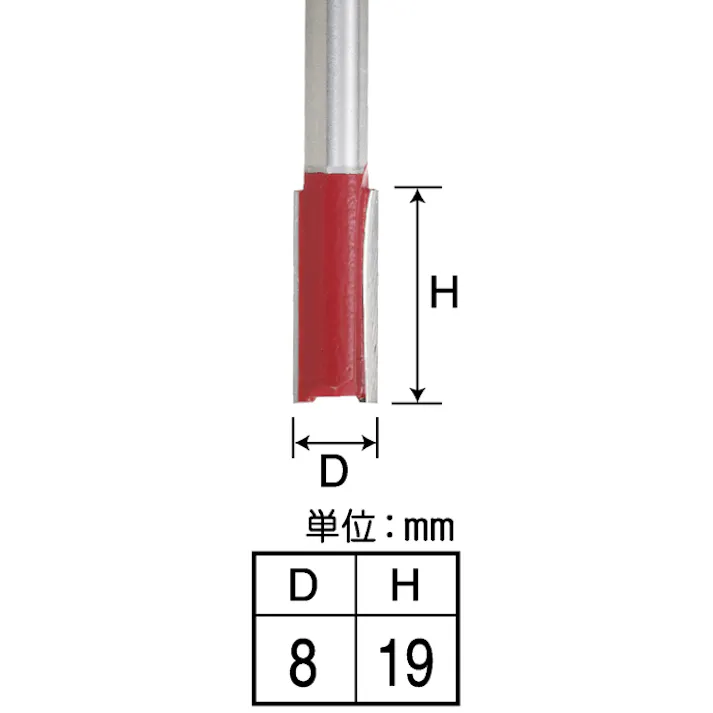 EARTH MAN 高儀 超硬トリマ・ルータービット ストレートビット8mm TRBP-6 30個セット 4907052374201-30【ネット注文限定・別送品】