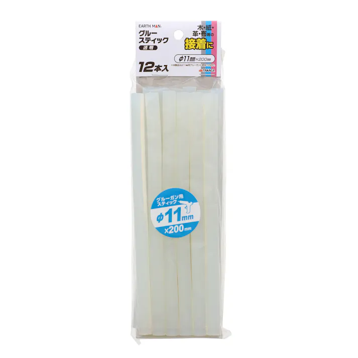 EARTH MAN 高儀 グルースティック 透明 φ11mm×200mm 12本入 12個セット 4907052402188-12【ネット注文限定・別送品】