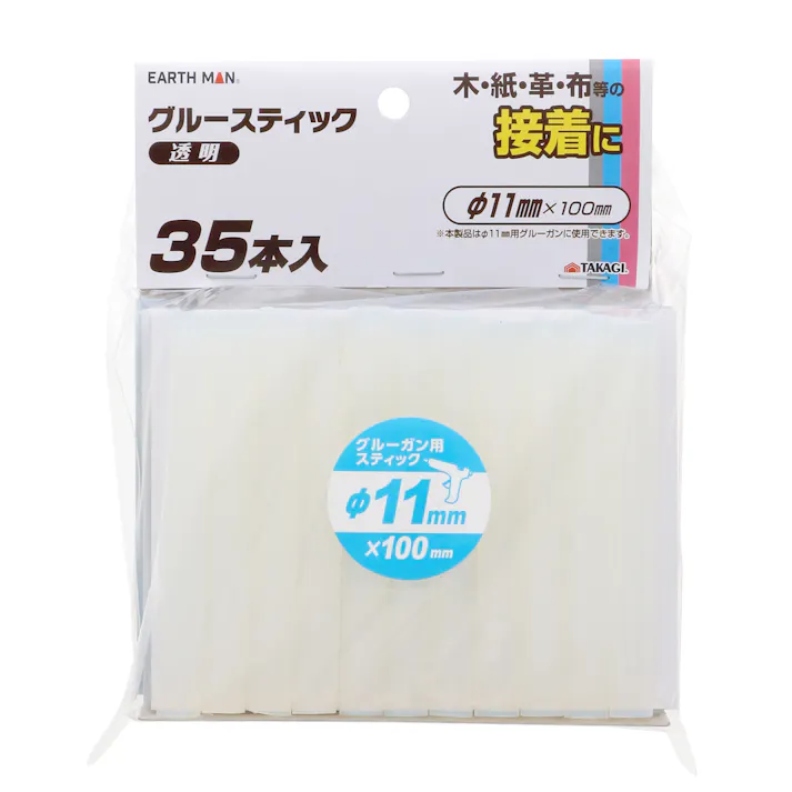 EARTH MAN 高儀 グルースティック 透明 φ11mm×100mm 35本入 72個セット 4907052402195-72【ネット注文限定・別送品】