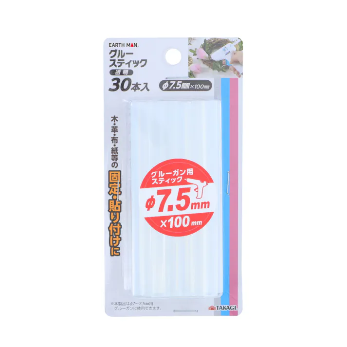 EARTH MAN 高儀 グルースティック 透明 φ7.5mm×100mm 30本入 12個セット 4907052402249-12【ネット注文限定・別送品】