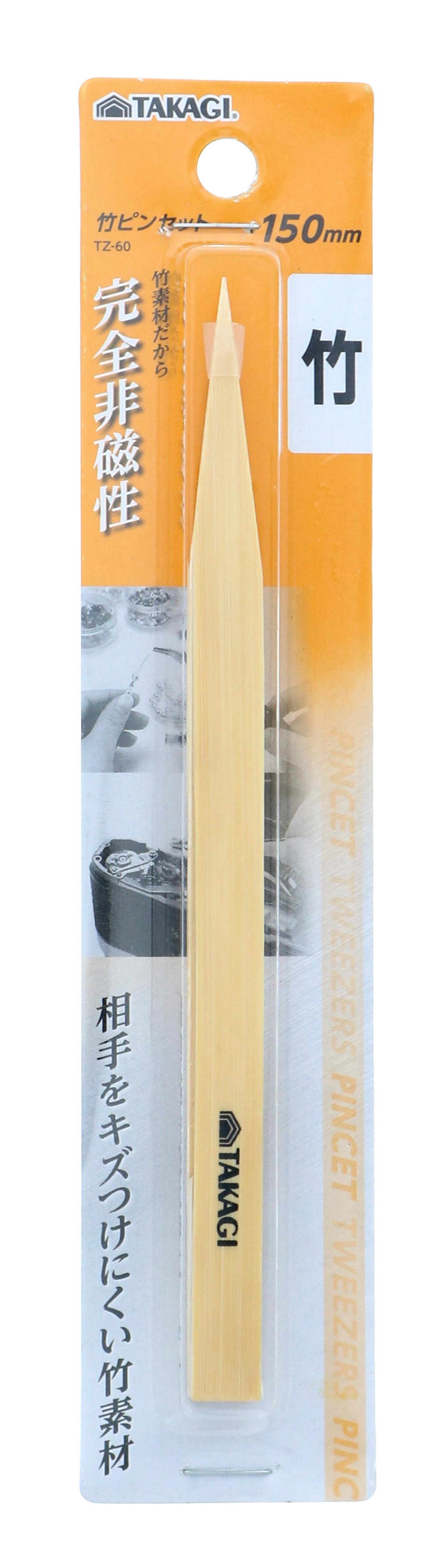 TAKAGI 高儀 GISUKE 竹ピンセット 150mm TZ-60 200個セット 4907052403673-200【ネット注文限定・別送品】