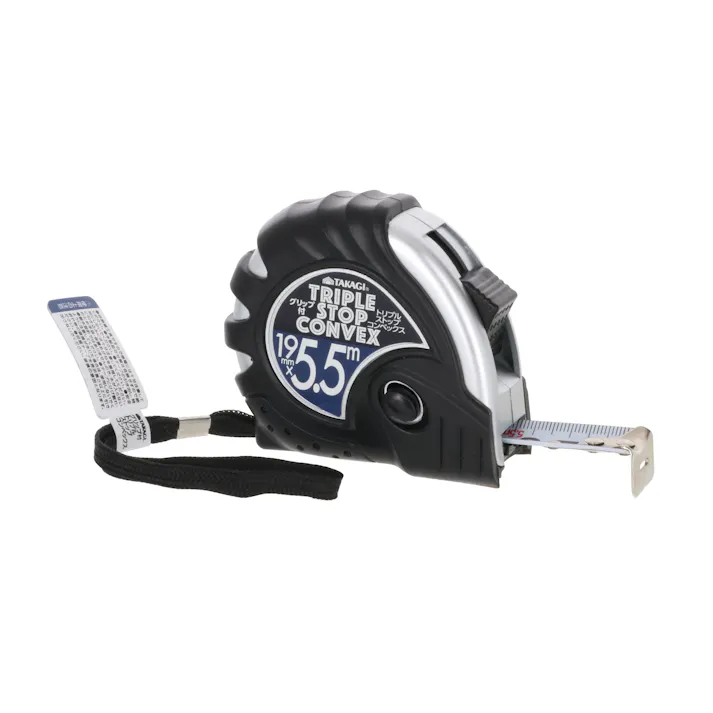 TAKAGI 高儀 グリップ付 トリプルストップコンベックス 19mm×5.5m 12個セット 4907052423282-12【ネット注文限定・別送品】