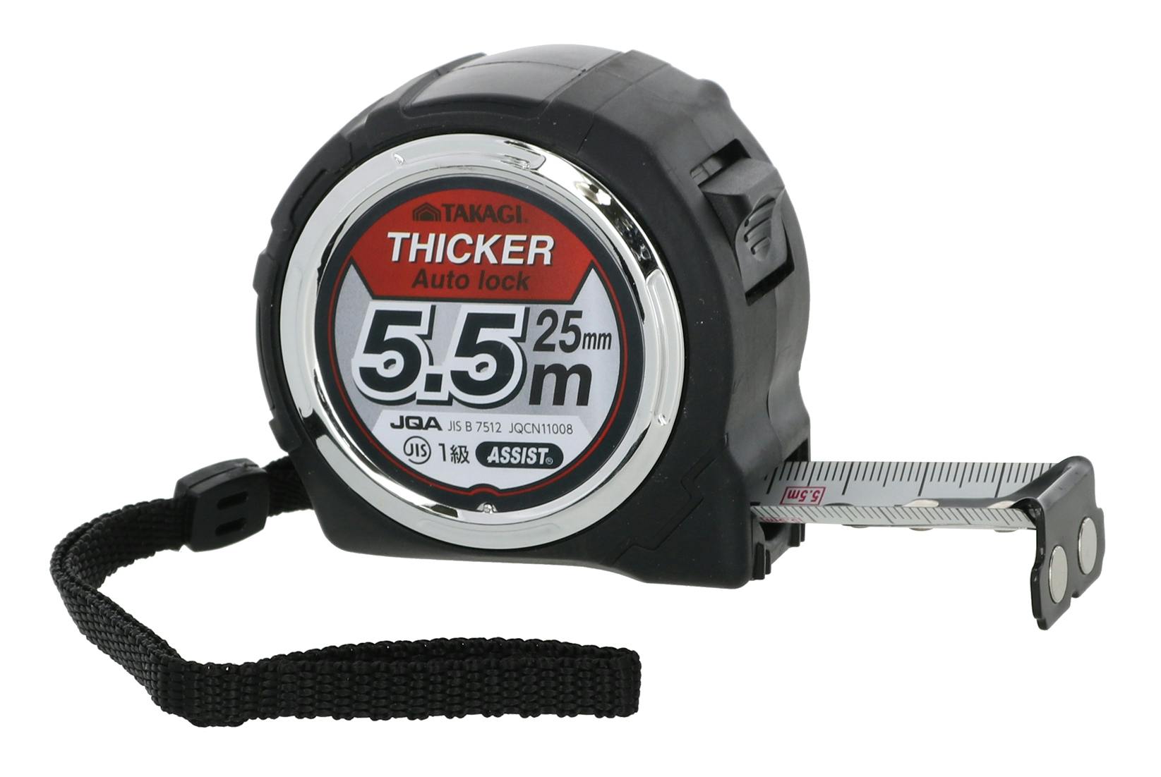 TAKAGI 高儀 極厚 コンパクト オートロック コンベックス 25mm×5.5m