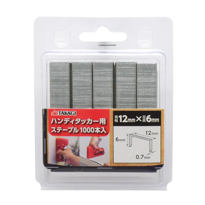 TAKAGI 高儀 ハンディタッカー用 ステープル 1000本入 12mm×6mm 100個セット 4907052631311-100【ネット注文限定・別送品】