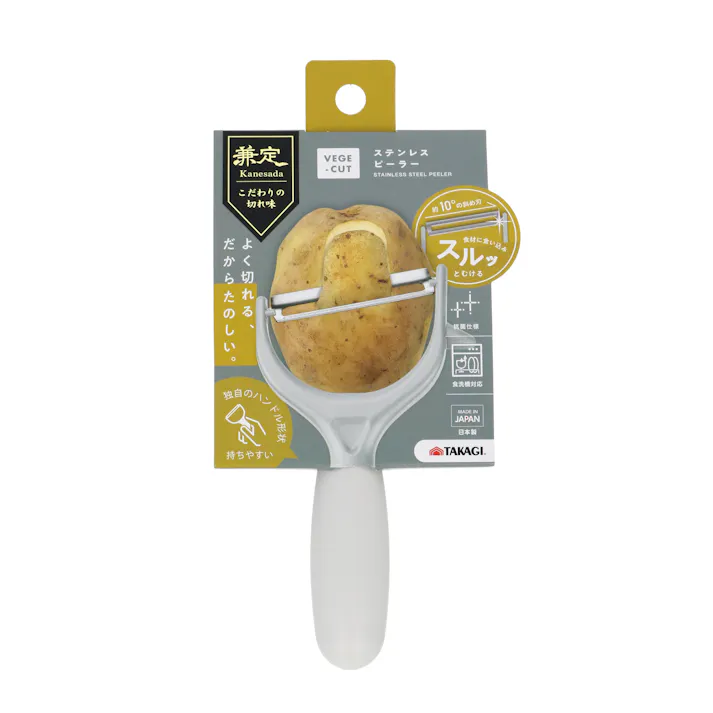兼定 日本製 抗菌仕様 ベジカット ステンレス ピーラー 斜め刃 60個セット まとめ買い 食洗器対応 じゃがいもの芽取り付き T型 4907052840782-60【別送品】