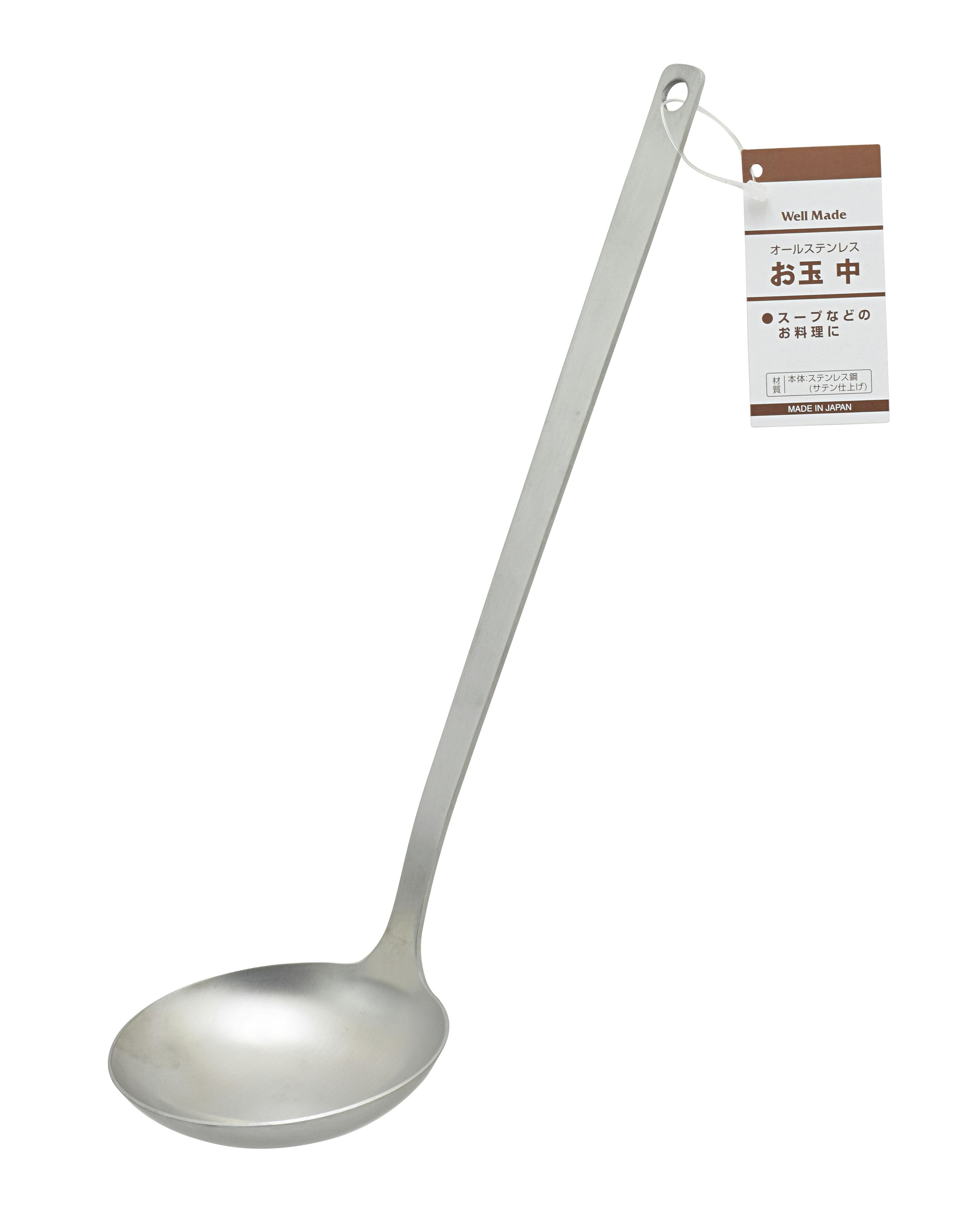 Well Made 日本製 オールステンレス お玉 中 100個セット すくいやすい フック穴付 まとめ買い 日本製 4907052844018-100【別送品】
