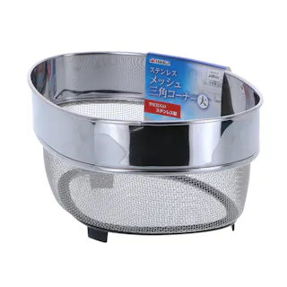 ステンレスメッシュ三角コーナー 40個セット まとめ買い 日本製 シルバー 水切り 4907052847576-40【別送品】