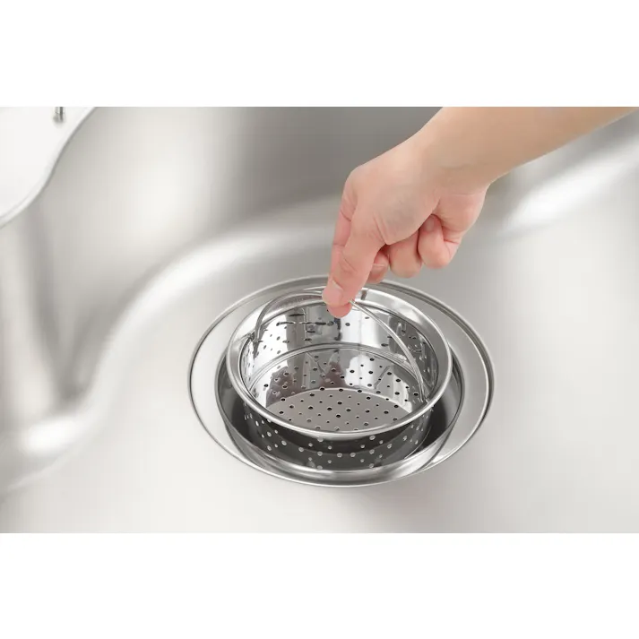 日本製 抗菌仕様 ステンレス 排水口ゴミ受け シルバー 60個セット まとめ買い ハンドル付き 水切り 皿型 キッチン 台所 流し用 シンク カゴ 4907052847873-60【別送品】