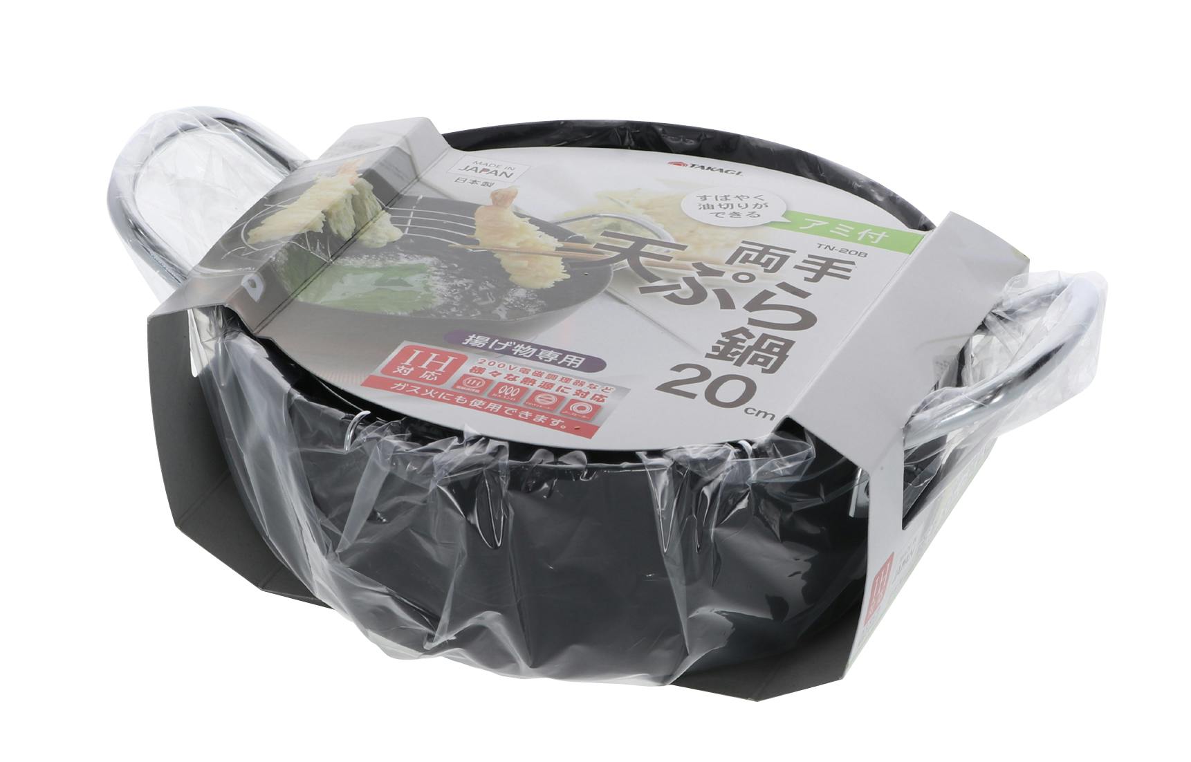 TAKAGI 高儀 日本製 IH対応両手天ぷら鍋アミ付 20cm TN-20B 12個セット 4907052852112-12 両手鍋・蒸し器 TAKAGI 高儀 日本製 IH対応両手天ぷら鍋アミ付 20cm TN-20B 12個セット 4907052852112-12 両手鍋・蒸し器