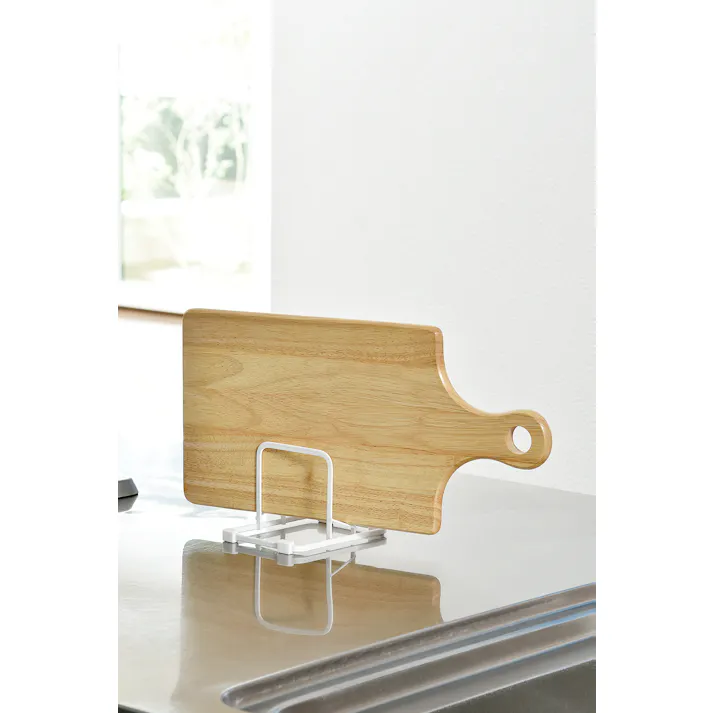 自立式まな板スタンド ホワイト 32個セット まとめ買い 足ゴム付 収納 4907052852563-32【別送品】