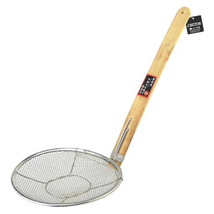 TAKAGI 高儀 竹柄 そば揚げ タテ 21cm 縦柄型 7寸 50個セット 4907052871618-50【ネット注文限定・別送品】
