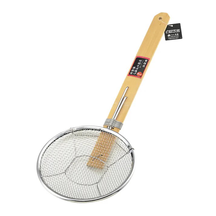 TAKAGI 高儀 竹柄そば揚げ ヨコ 18cm 横柄型 6寸 50個セット 4907052871632-50【ネット注文限定・別送品】