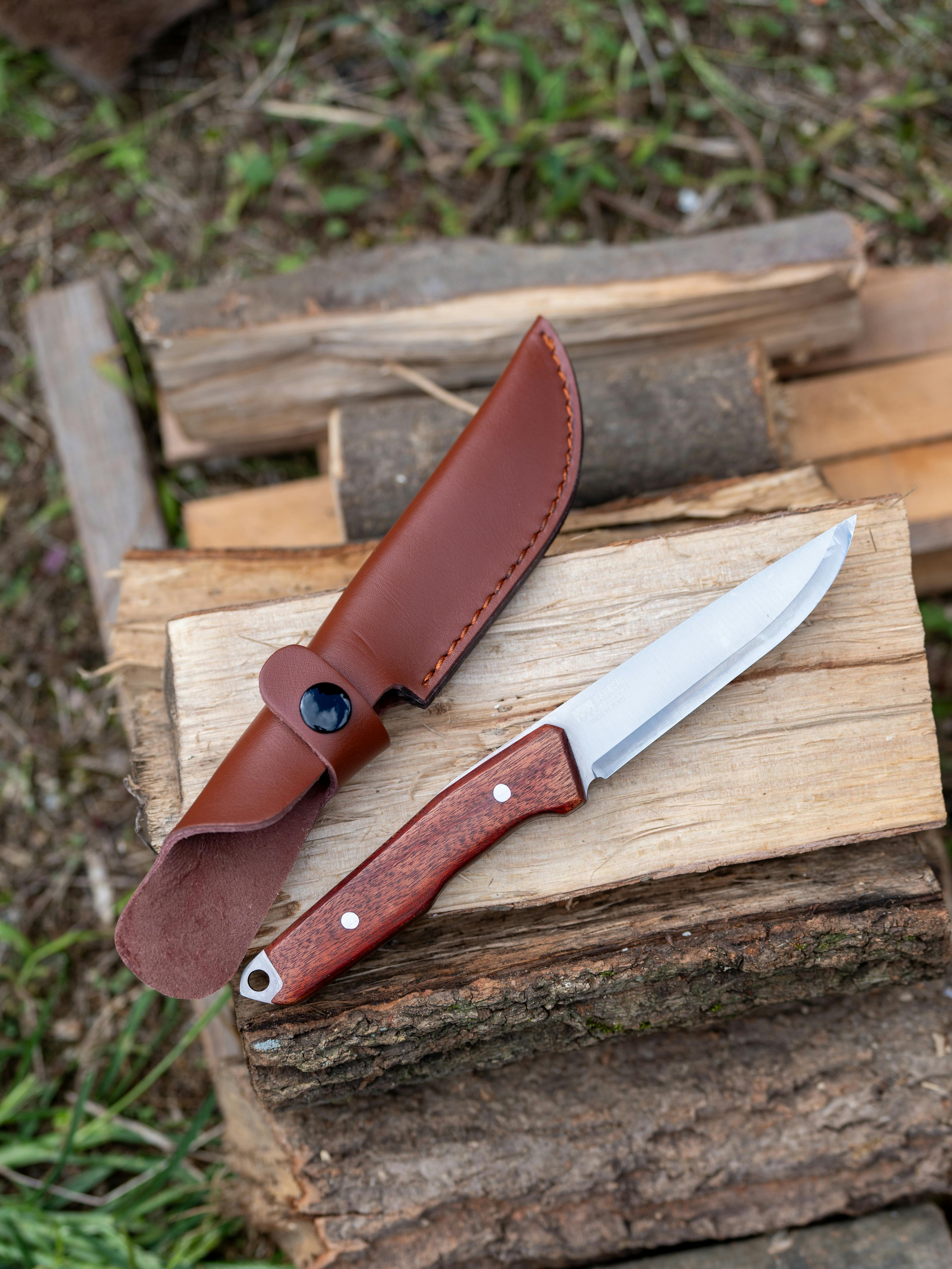 KANUCHI OUTDOOR 日本製 フルタングナイフ 牛革ケース付き 50個