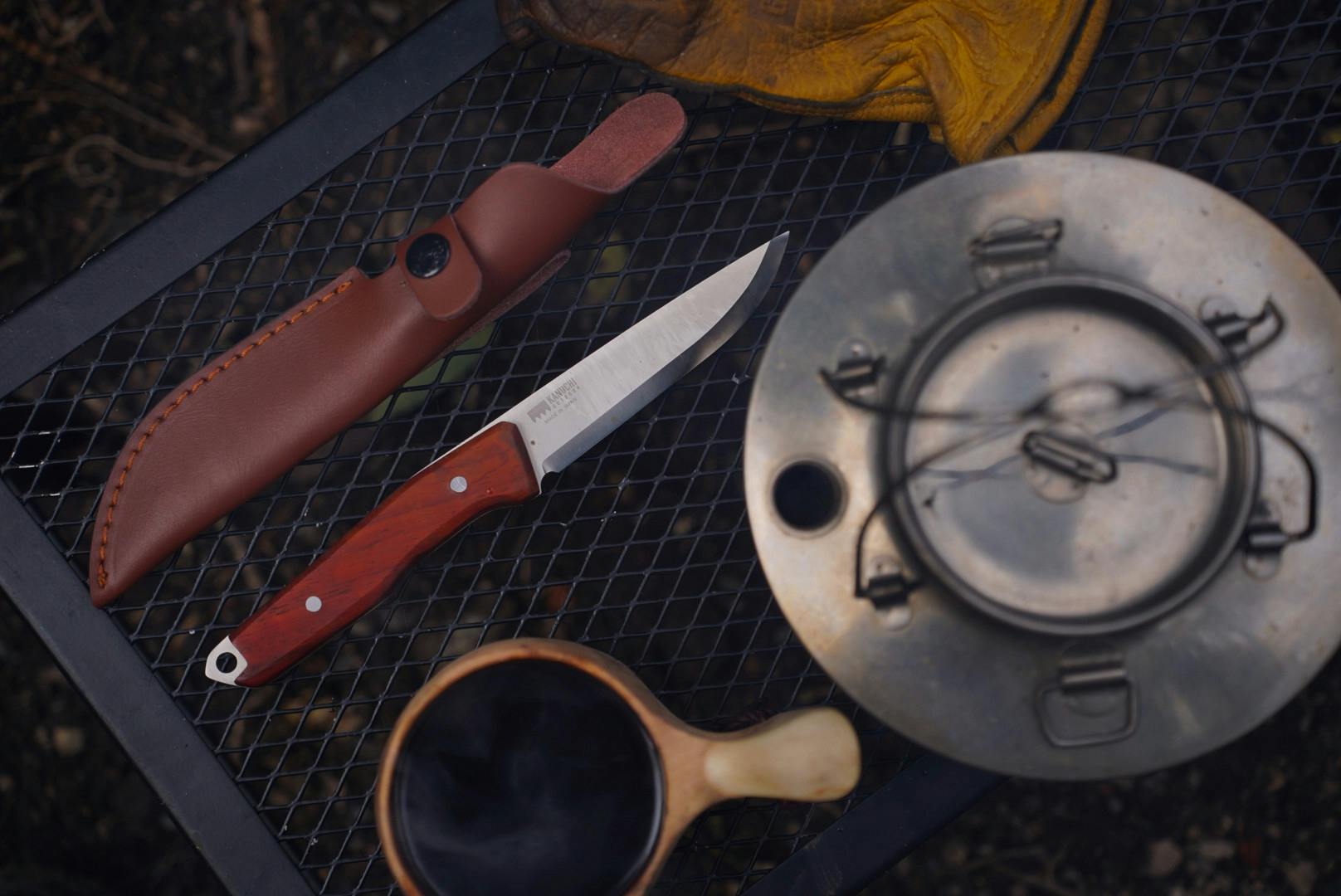 KANUCHI OUTDOOR 日本製 フルタングナイフ 牛革ケース付き 50個セット