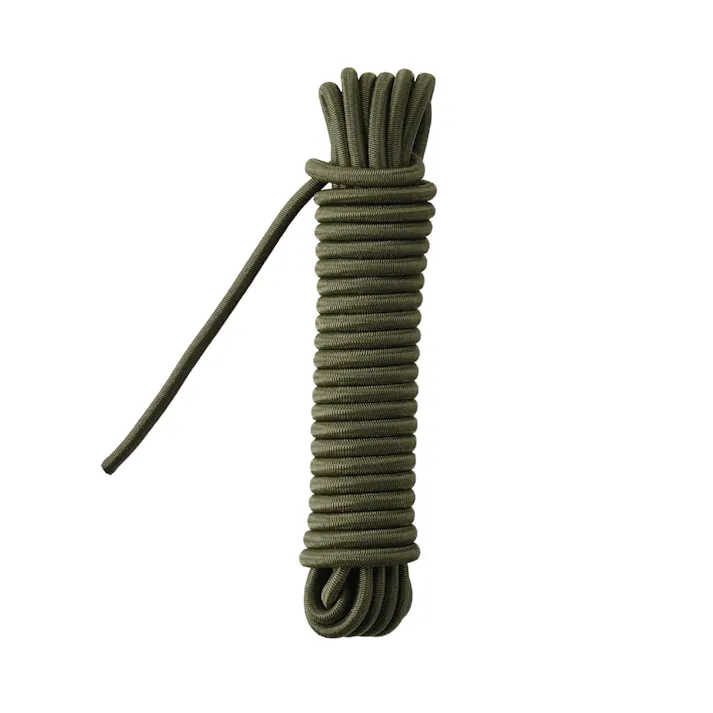 KANUCHI OUTDOOR KNC ゴムロープ 4.5mm×5m ODG 5個セット まとめ買い グリーン ショックコード パラコード 4907052876385-5【別送品】